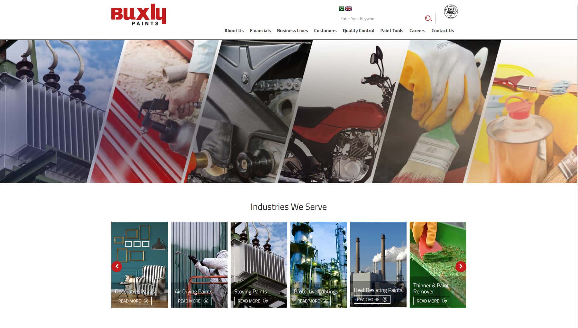 Buxly Paints Website