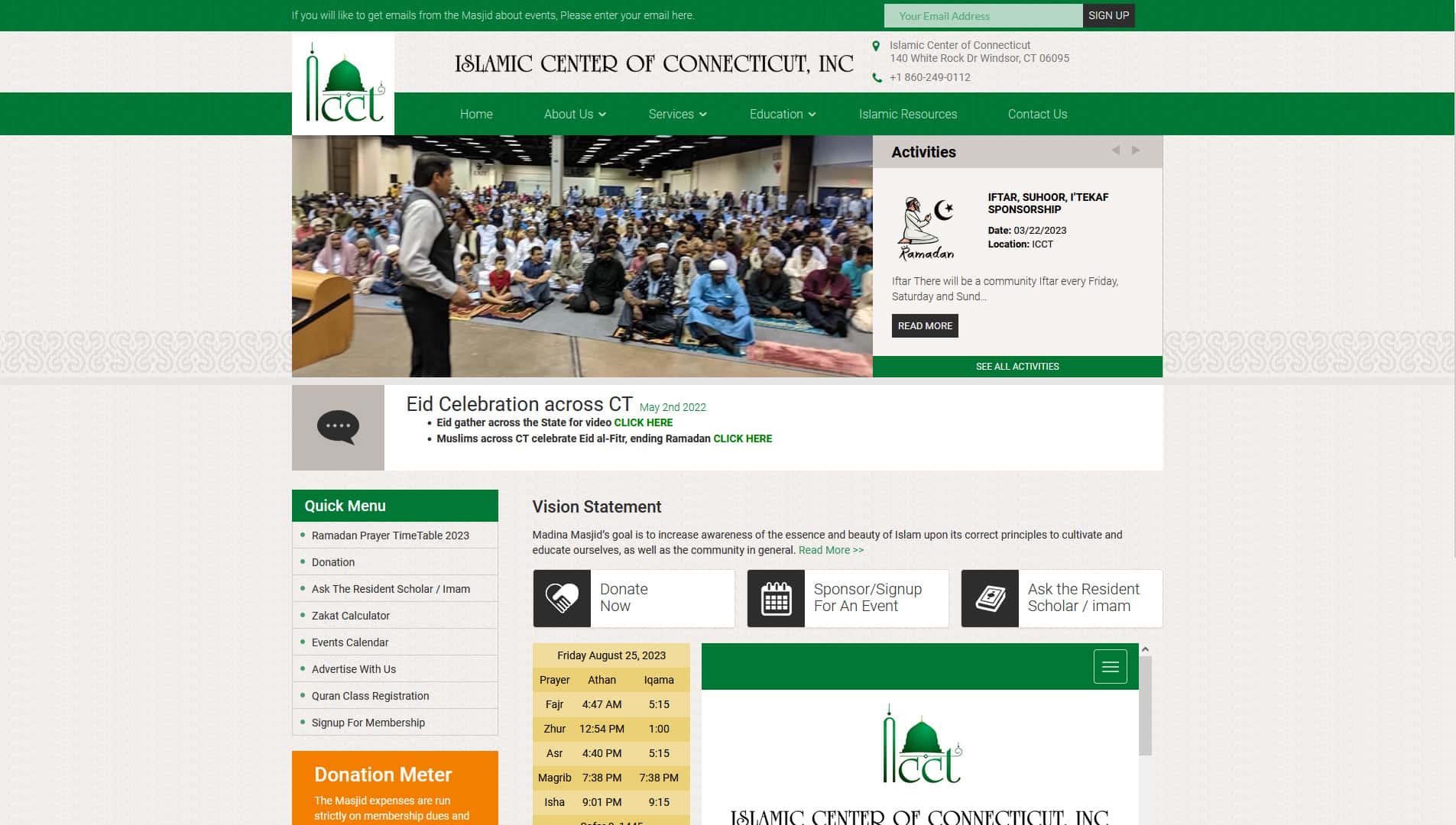 Islamic Center Website