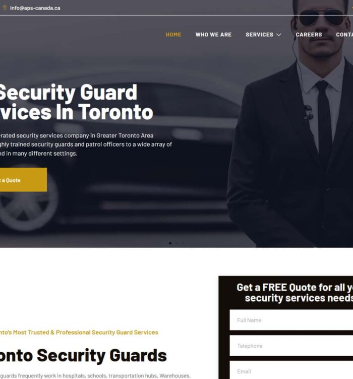 APS Security Services Website