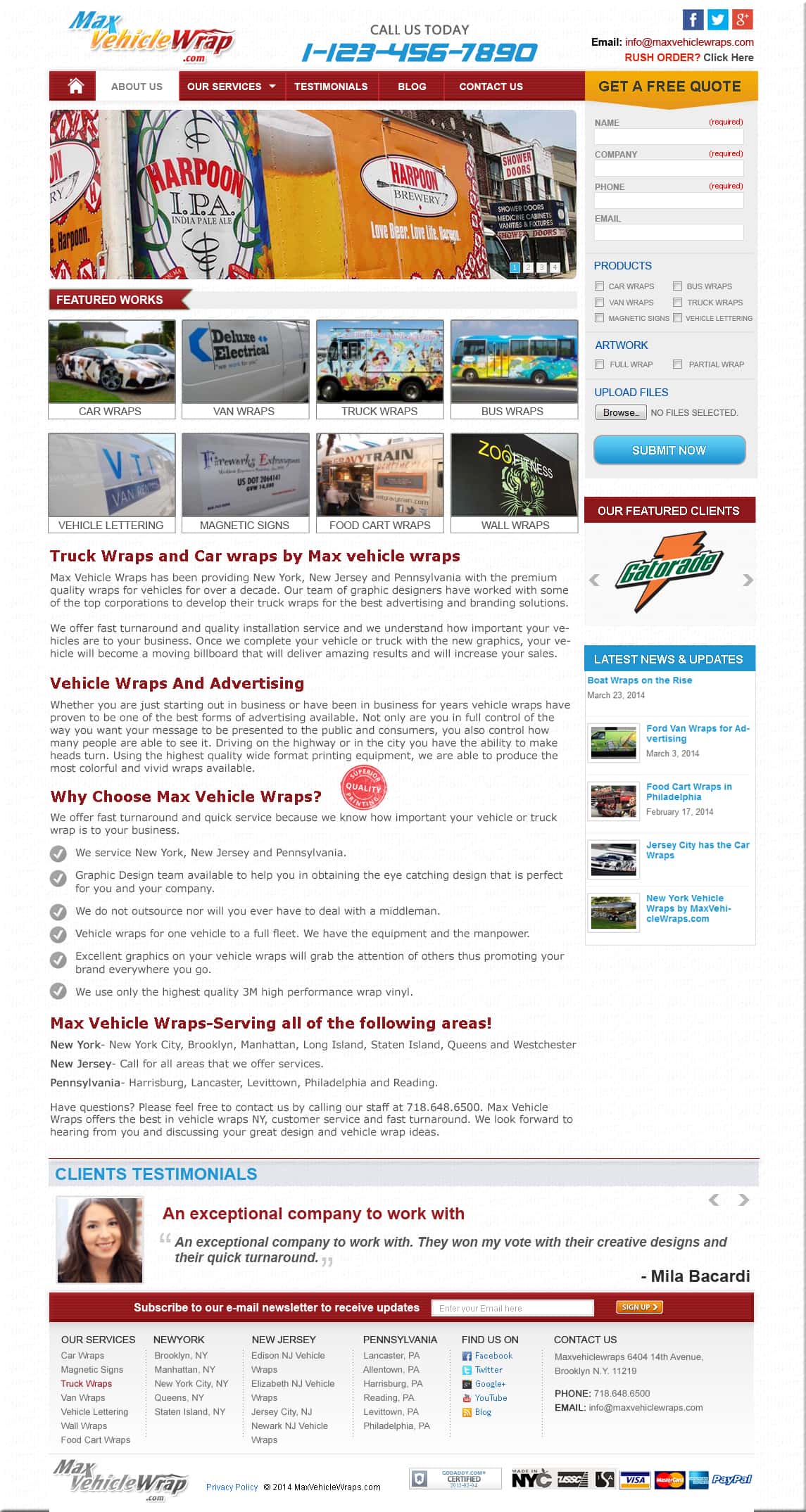 Max Vehicle Wrap Website