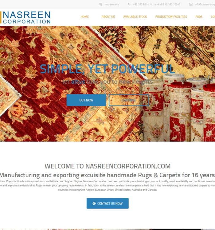 Nasreen Corporation Website