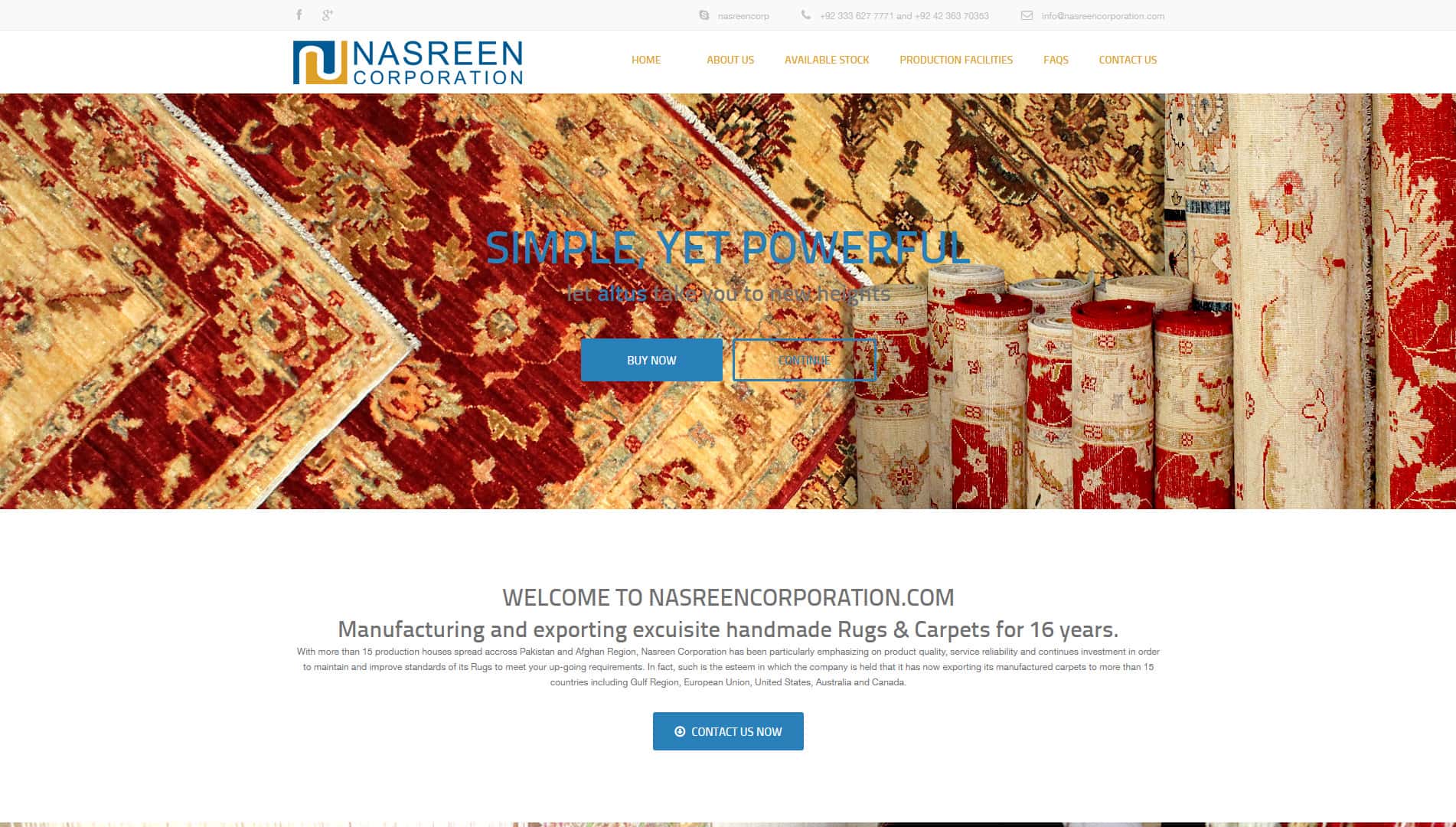 Nasreen Corporation Website